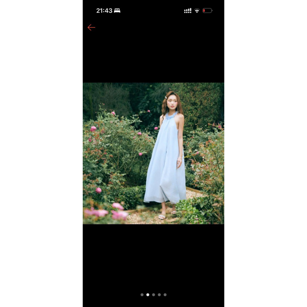 [NEW ARRIVAL] [SUMMER] DOTTIE - Đầm yếm rút nhún cổ (likenew)