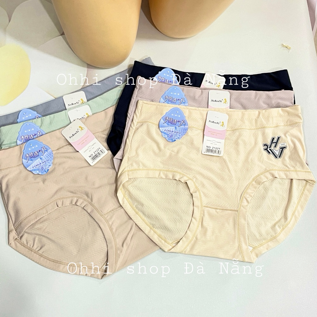 Combo 10 cái quần lót nữ cạp cao, quần lót thun lạnh thoáng khí cho nữ 50-70kg M21221