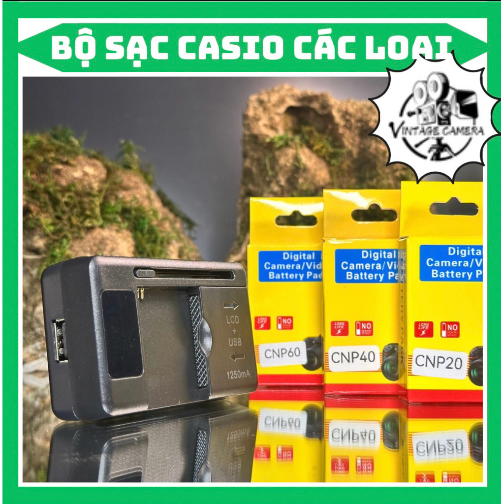 Bộ Sạc Casio NP-20 / NP-40 / NP-60 / NP-70 / NP-80 / NP-90 / NP-110 / NP-130