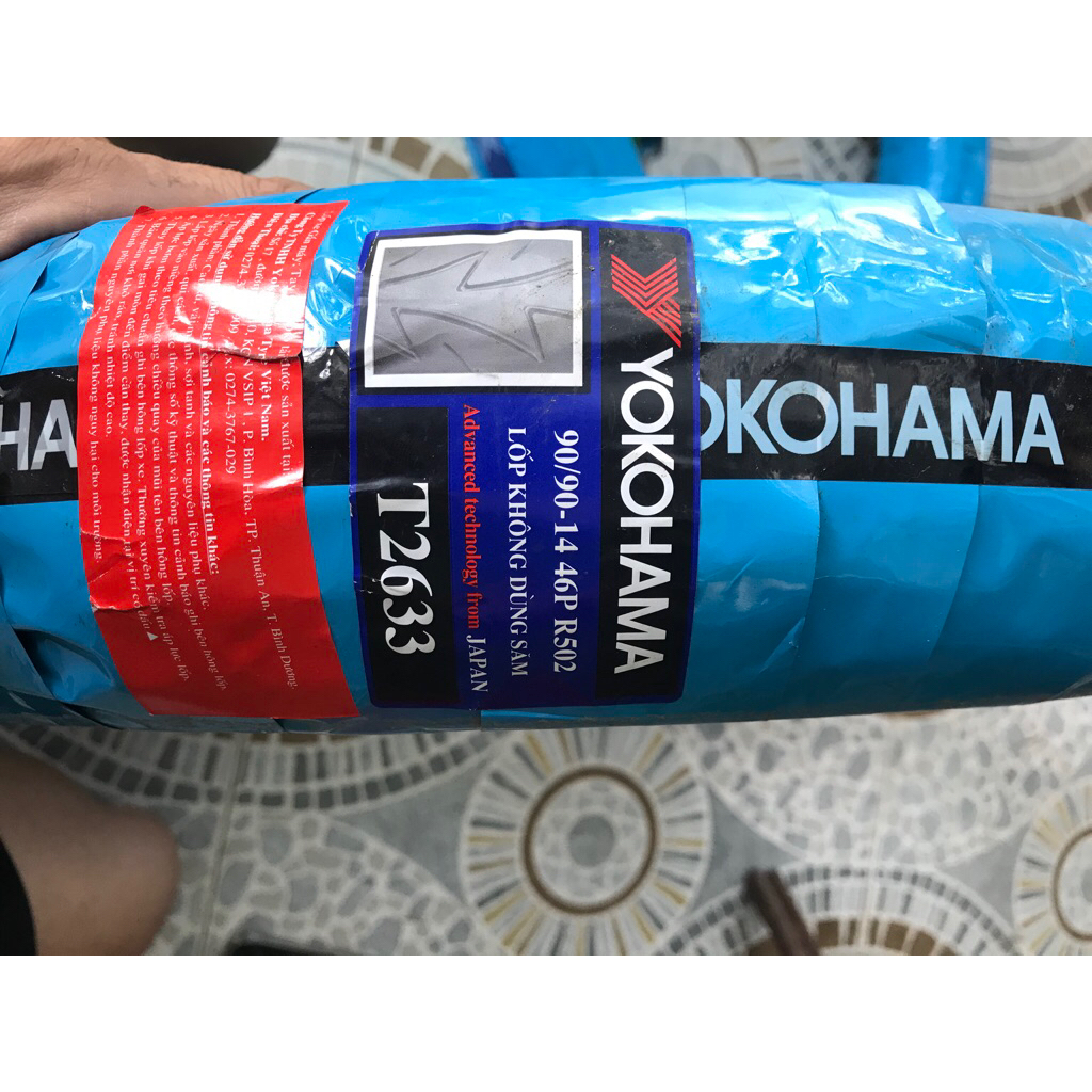 YOKOHAMA LỐP SAU XE VISION AIR BLADE VARIO 90 90 14 không ruột giá sỉ