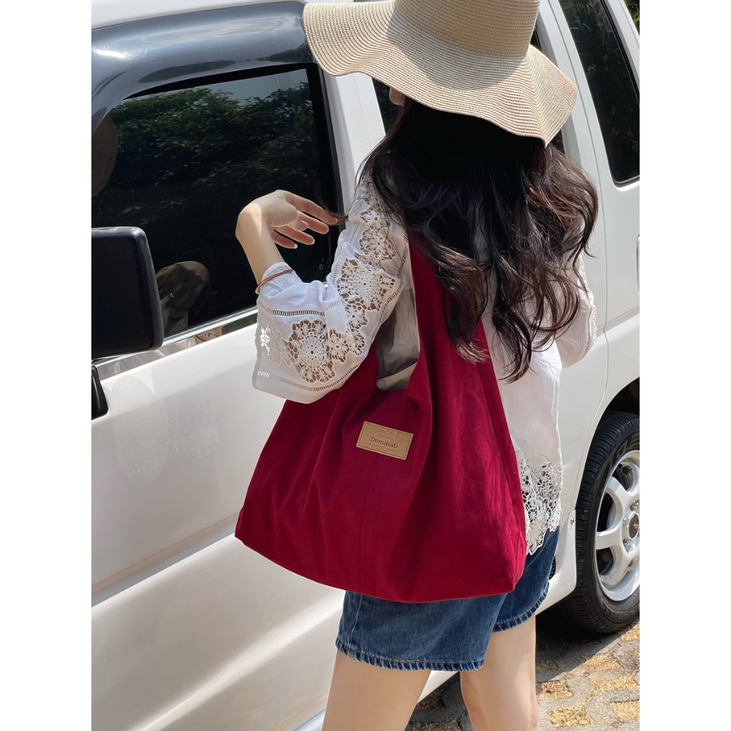 Túi Tote Túi Đeo Vai Vintage Form Rộng Dominati - Dominati Canvas Hobo Bag Oversize