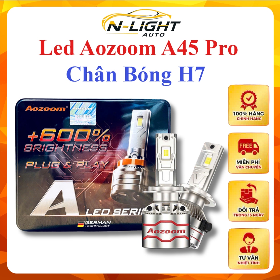 Bóng Led Aozoom A45 - Chân Bóng H7 - Công Suất 45W