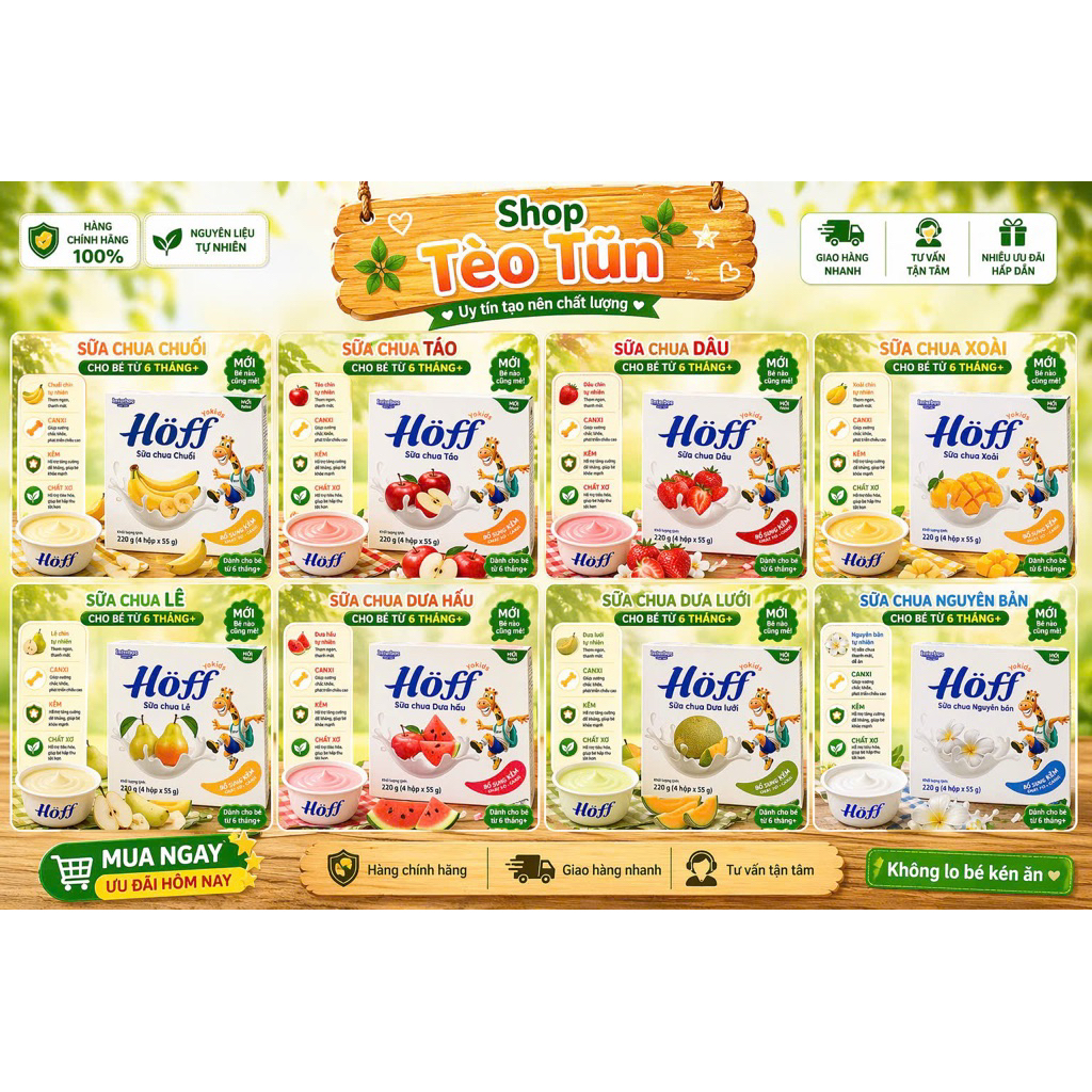 Sữa chua Hoff cho trẻ từ 6 tháng tuổi