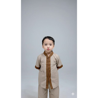 đồ lam đi chùa lãnh tụ phối cho bé trai vải kate mềm