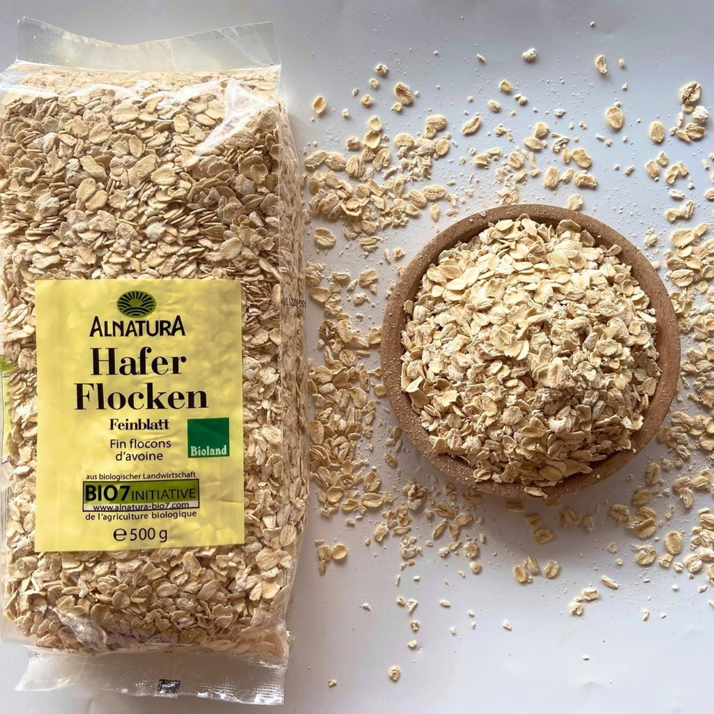 Yến Mạch Đức Hữu Cơ Cán Vỡ/Cán Dẹt Hafer Flocken Gói 500g