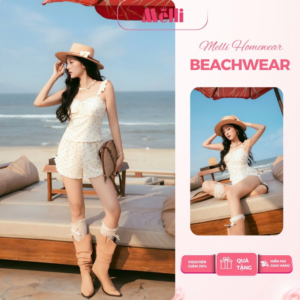 [ Hoả Tốc ] Set đồ 2 dây đi biển phối ren – Outfit du lịch hè tôn dáng, đồ mặc biển nữ sexy xinh xắn (BCT02) | BigBuy360 - bigbuy360.vn