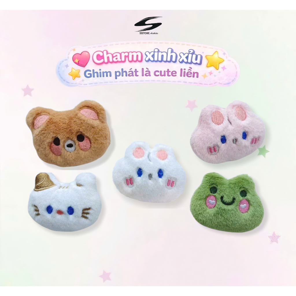 [GIFT] Phụ Kiện Thời Trang Charm Cài Yếm Cute Dễ Thương SSSTORE.Aesthetic