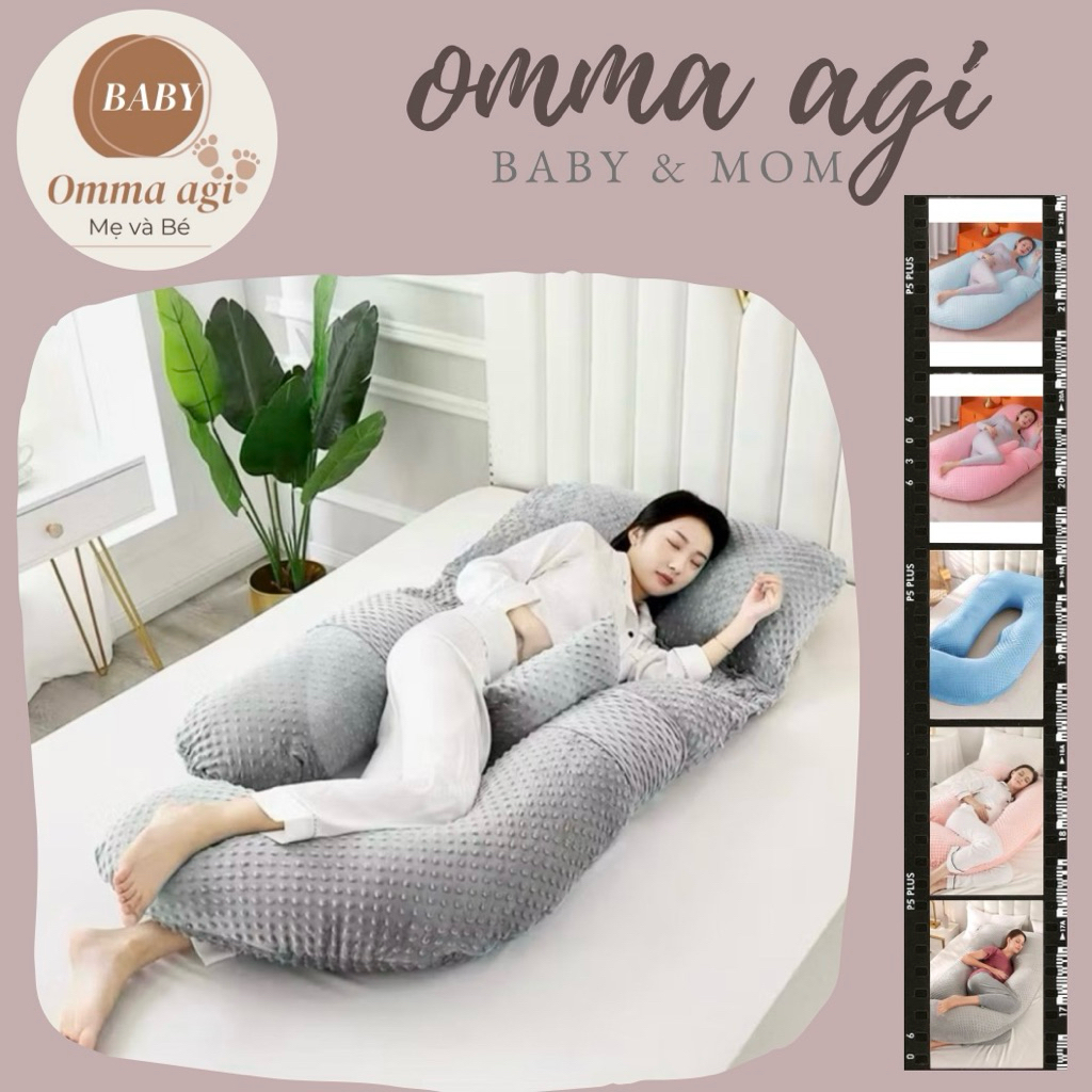 Gối bà bầu Gối Ôm chữ G chống đau mỏi lưng Gối bà bầu cho mẹ giúp giảm đau dễ ngủ