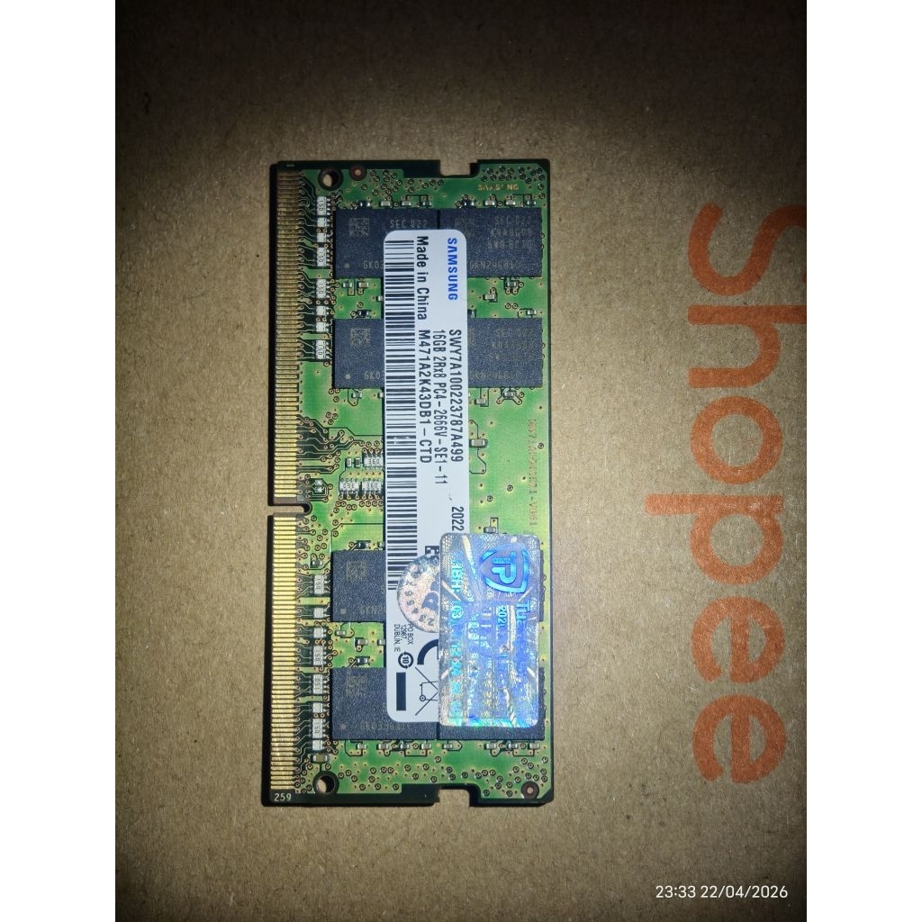 RAM Laptop DDR4 16GB Bus 2666 Mhz tháo máy