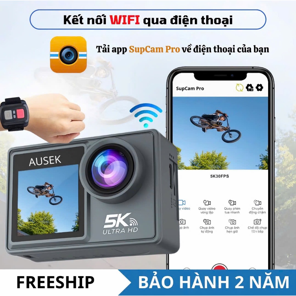Máy quay hành trình 5k ULTRA HD, Camera hành trình xe máy xe đạp gắn mũ, Máy quay vlog cầm tay | BigBuy360 - bigbuy360.vn