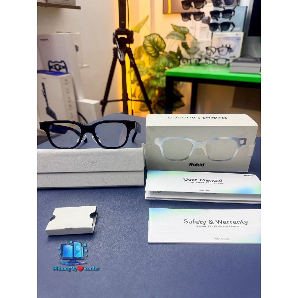 Kính Thông Minh Rokid RV101-Smart Ai Glasses-Có Màn Hình HUD|Dịch Hội Thoại Real-Time, Camera POV 4K