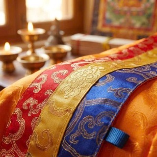 Rèm Ngũ Sắc Dài 5m Trang Trí Phật Đường Tây Tạng Treo Bàn Thờ Phật Phòng Thiền Phụ Kiện Trang Trí Không Gian Thờ