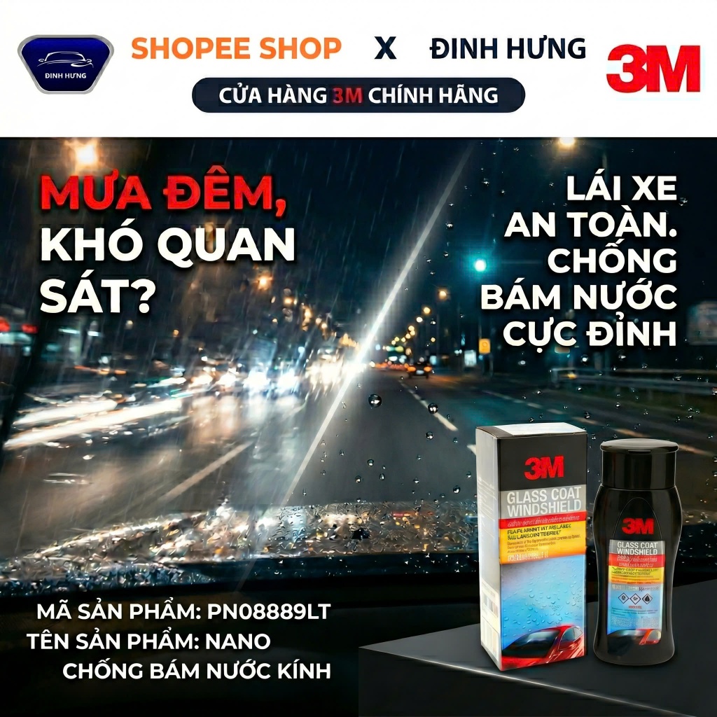 𝐍𝐀𝐍𝐎 chống bám nước kính ô tô 𝟑𝐌 𝐆𝐋𝐀𝐒𝐒 𝐂𝐎𝐀𝐓 𝐖𝐈𝐍𝐃𝐒𝐇𝐈𝐄𝐋𝐃 𝟎𝟖𝟖𝟖𝟗𝐋𝐓.