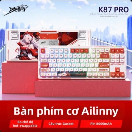 [Mã Giảm Giá] Bàn Phím Cơ Lingbao K87 Pro | Wukong Hắc Thần Thoại | 3 Mode | Keycap in 5 Mặt | BigBuy360 - bigbuy360.vn