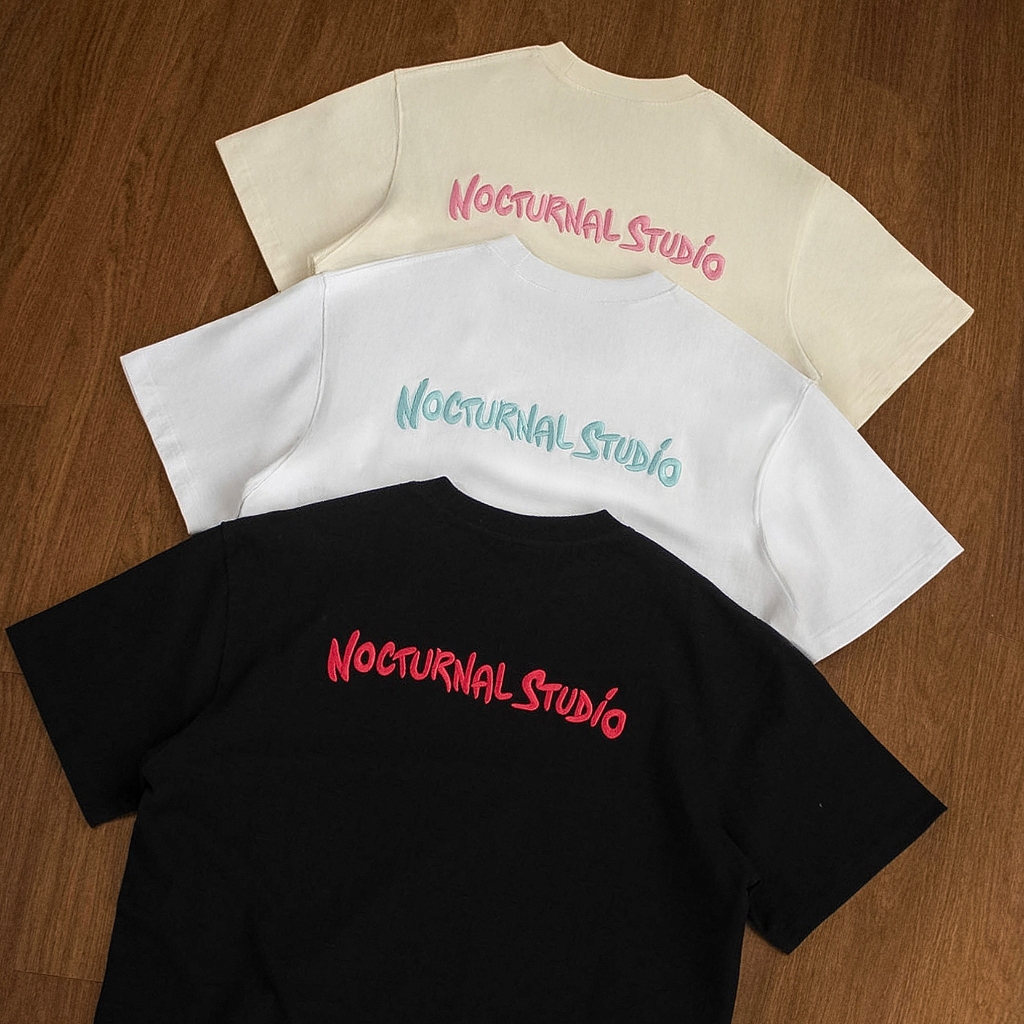 Áo Thun Thêu Nổi Form Relaxed Fit NOCTURNAL Funky Tee Prime Cotton 100% Nam Nữ Unisex Localbrand | BigBuy360 - bigbuy360.vn