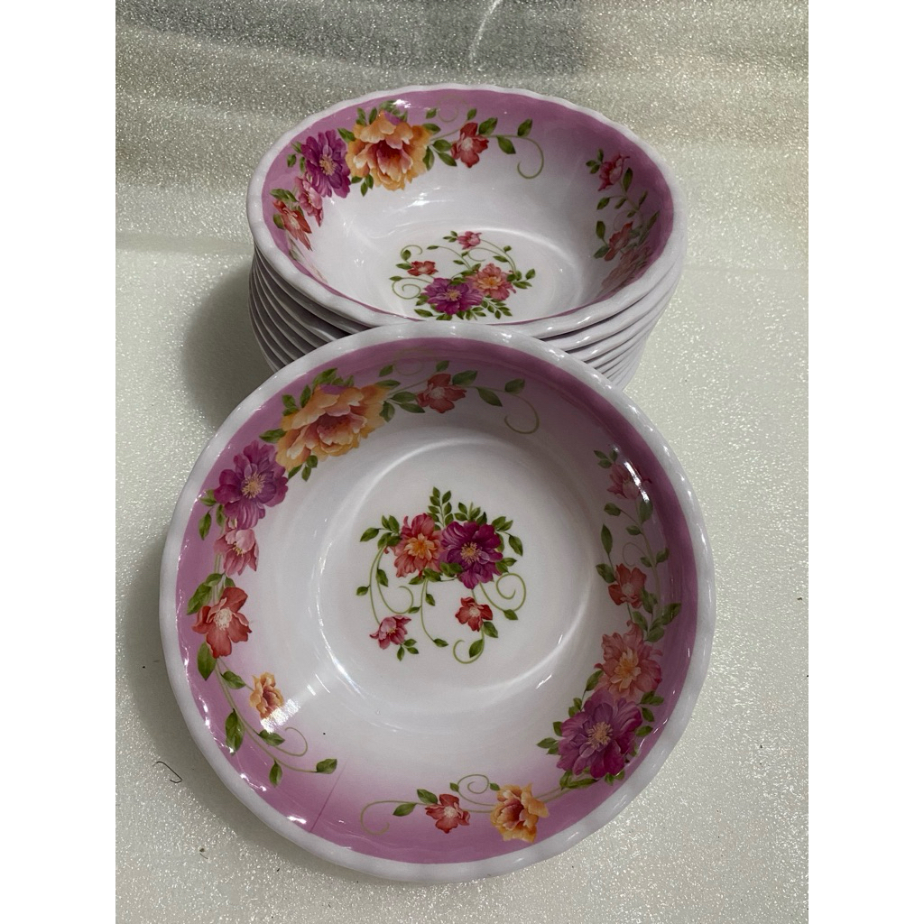 Tô loe nhựa melamine 18cm tô mica tô meca bông