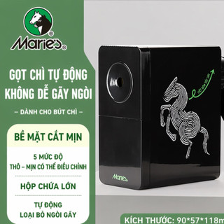 Gọt Bút Chì Tay Quay Marie’s 5 Mức Độ – Chuốt Chì Mịn, Không Gãy Ngòi, Dùng Cho Chì Đen & Chì Màu