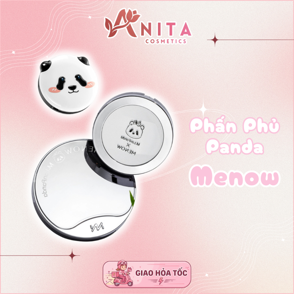 [A333] Phấn Phủ MENOW x MENGLAN PANDA Velvet Mist Complexi - Phấn phủ gấu trúc