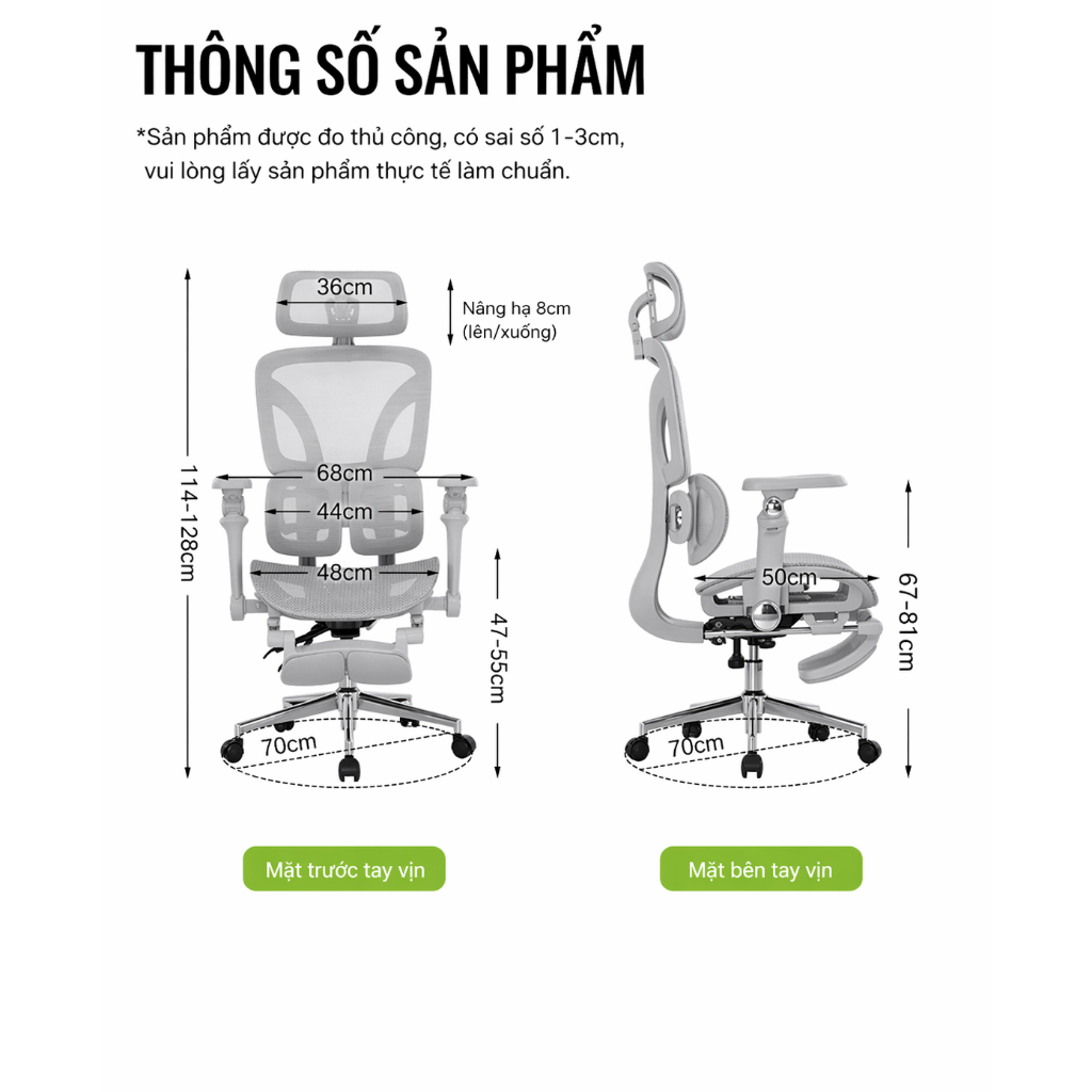 Ghế Công Thái Học Saigu SG-027 Chính Hãng | Full VAT | BH 3 Năm | BigBuy360 - bigbuy360.vn