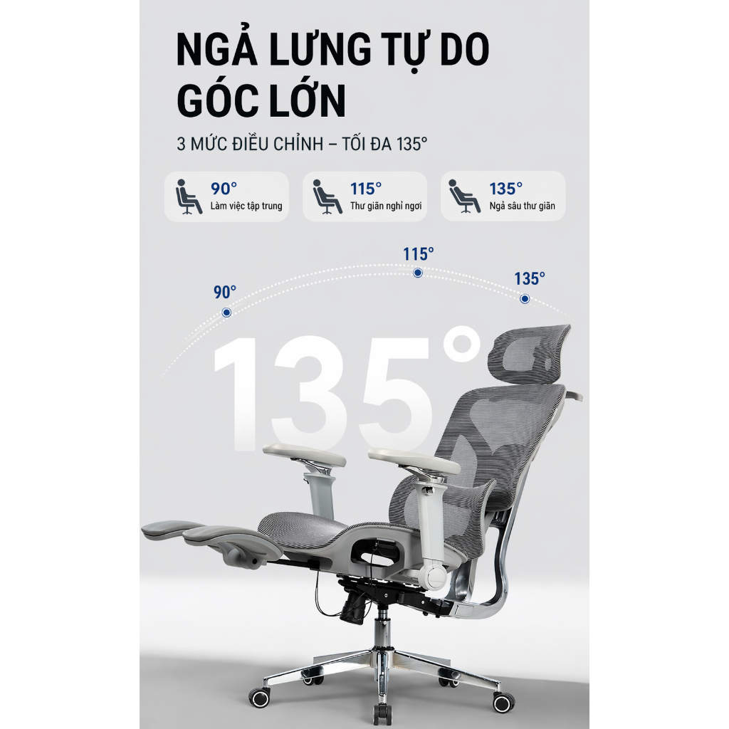 Ghế Công Thái Học Saigu Ares L6 Lưng Nhôm | Full VAT | BH 3 Năm | BigBuy360 - bigbuy360.vn