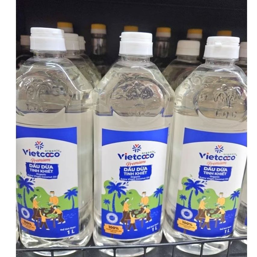 Dầu Dừa Tinh Khiết Organic Vietcoco 1L - Dầu Dừa Nguyên Chất
