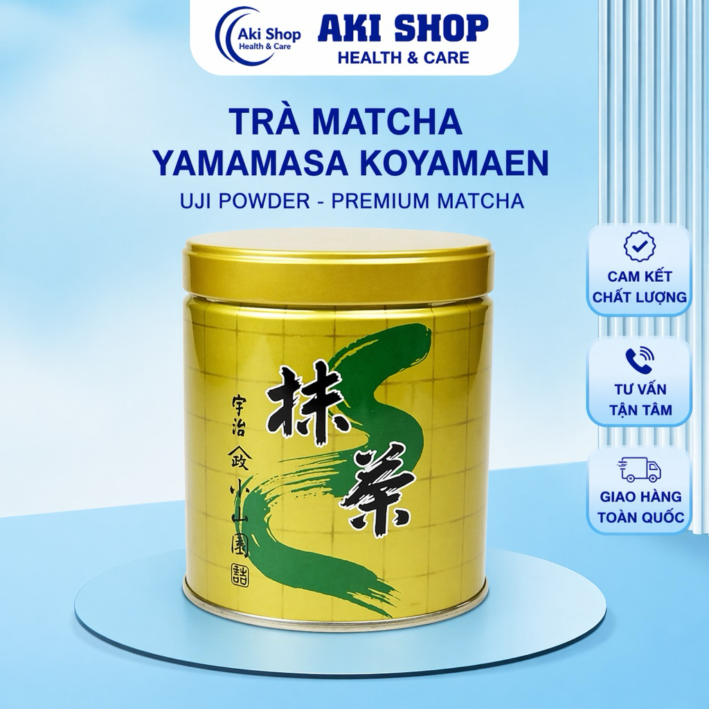 Trà Matcha Uji Powder Yamamasa Koyamaen Uji Kyoto Hũ 300g Nhật Bản
