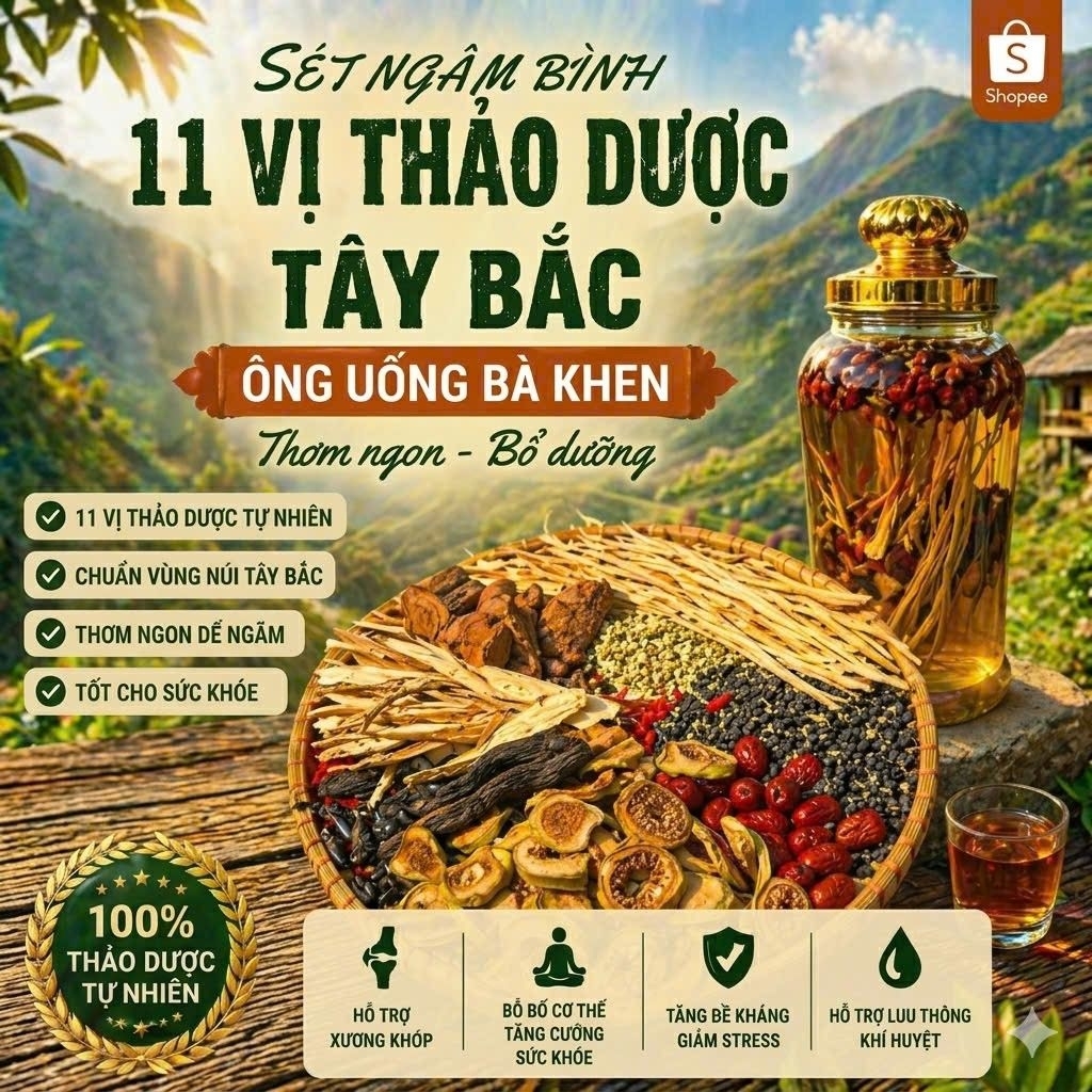 Combo 11 Vị Thảo Mộc Tây Bắc Ngâm Truyền Thống – Nguyên Liệu Sấy Khô.