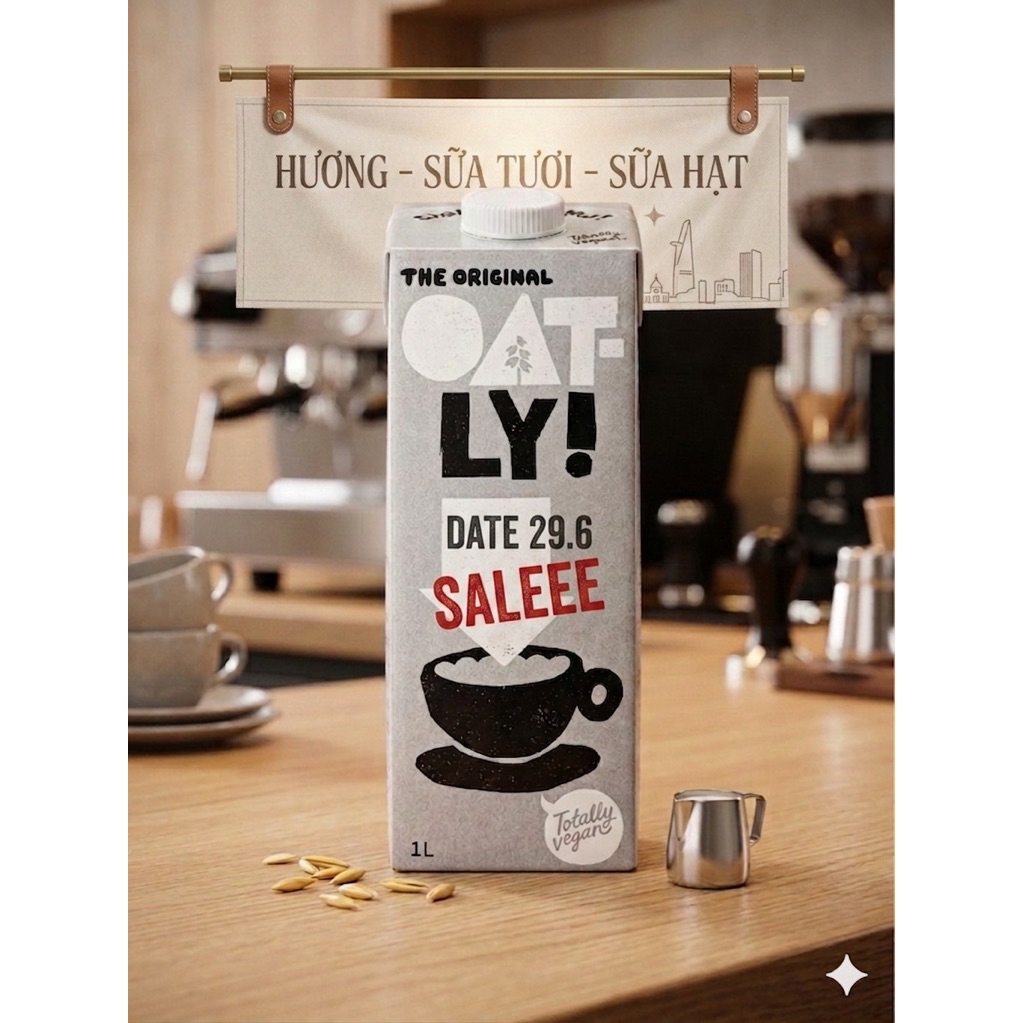 Sữa yến mạch Oatly Oatly Oatly 1L sale date 28.6