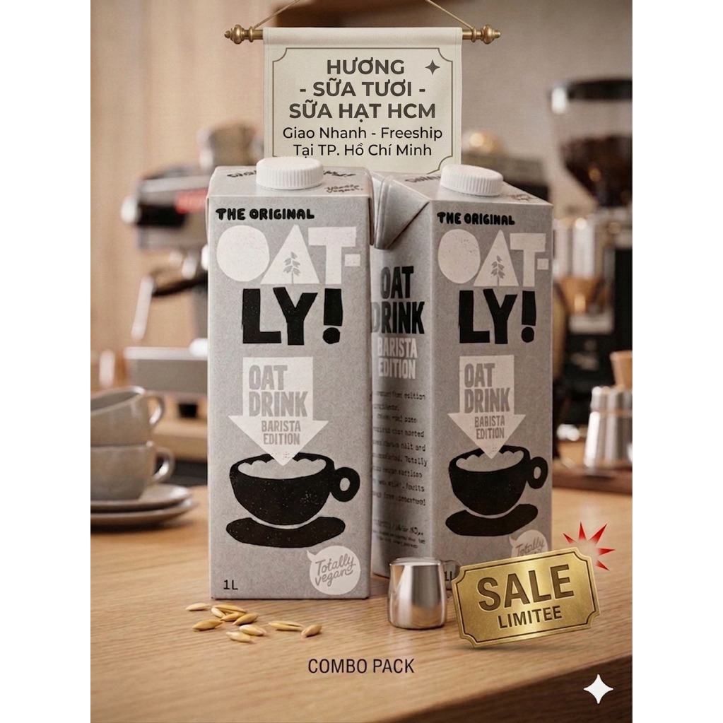 Set 2 hộp Sữa yến mạch Oatly 1L - SALE - Set 2 hộp OATLY HSD 28.6