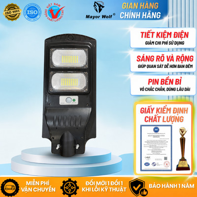 Đèn Đường Năng Lượng Mặt Trời 40W MayorWolf LY-TYN003 – Đèn LED Ngoài Trời Cảm Biến Tự Động