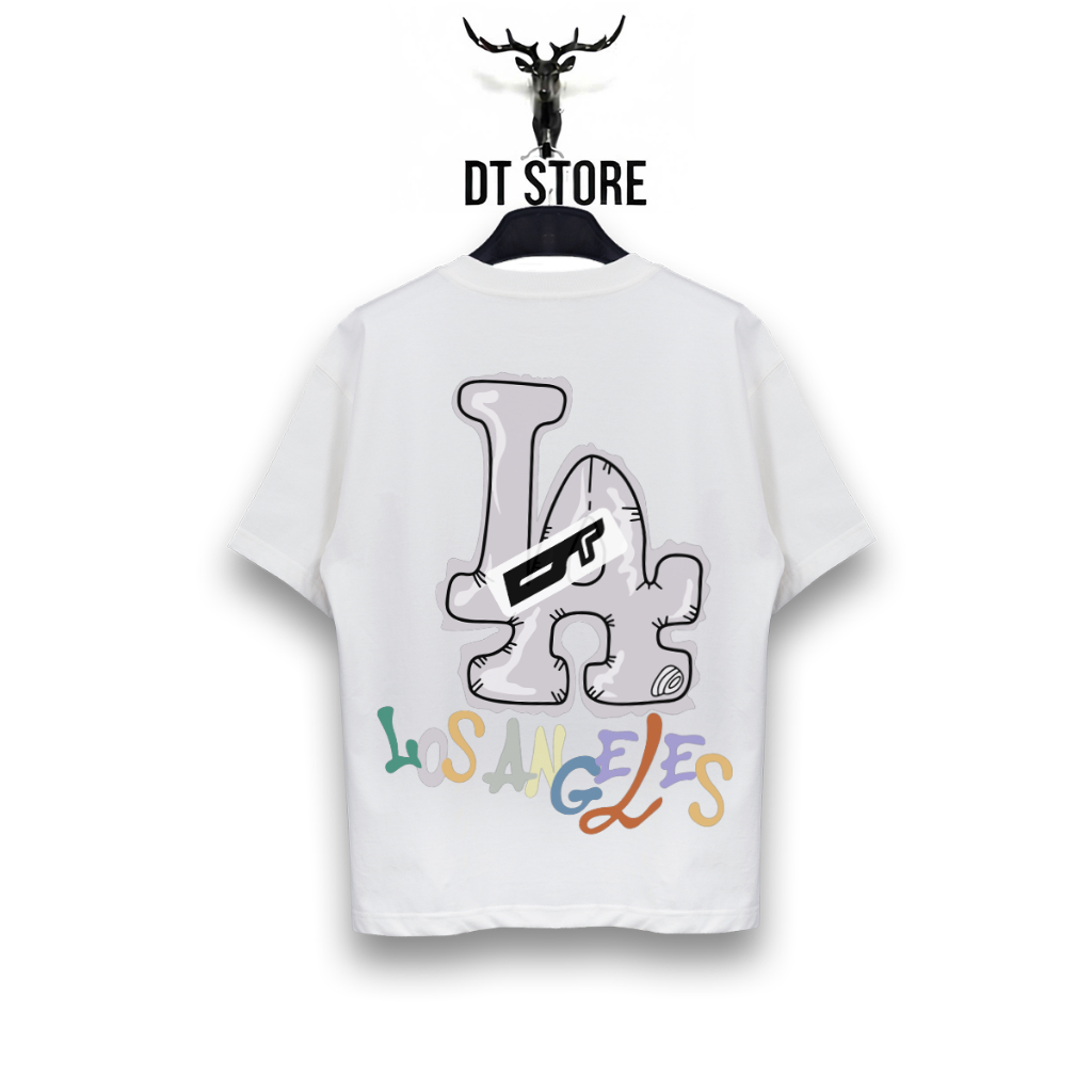 ÁO THUN LOS ANGELES DODGERS GRAFFITI BUBBLE FORM RỘNG UNISEX - DT STORE - MLB033