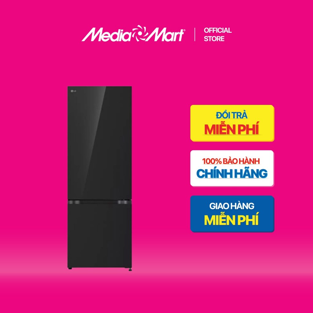 [ Mediamart Mall ] Tủ lạnh LG Inverter 335 Lít LBB33BLGA BH chính hãng,Ship 0đ