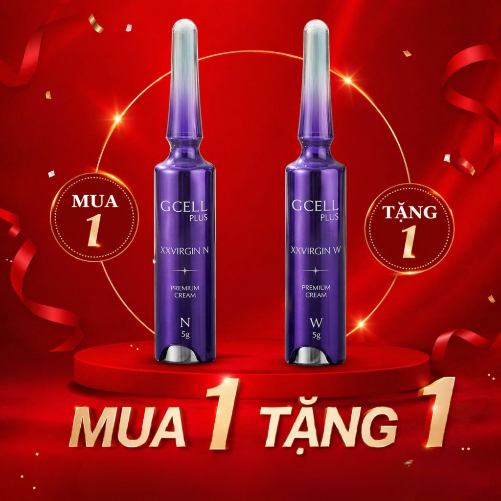 Kem Làm Hồng Nhũ Hoa GCell Plus XX Virgin N Cream Premium, Kem Hồng Bikini XX Virgin W Làm hồng, cải