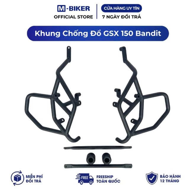Khung Chống Đổ GSX 150 Bandit M-Biker, chống đổ gsx bandit 150 thép chịu lực cao sơn tĩnh điện