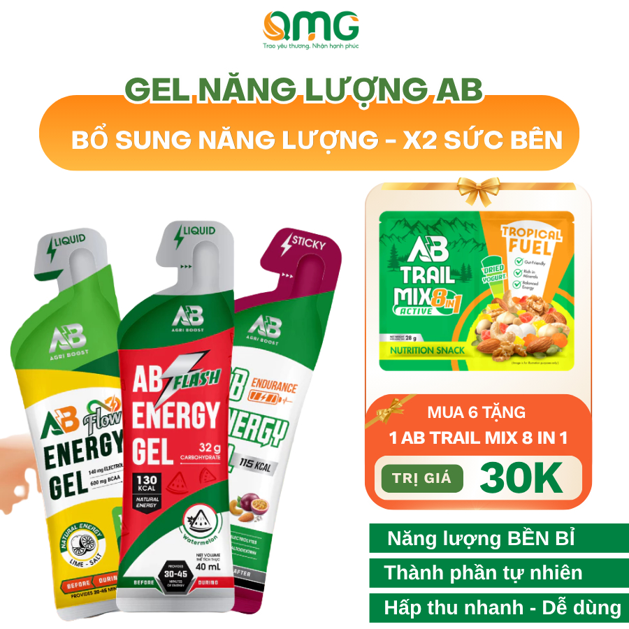 Thức Uống Gel AB Năng Lượng Tức Thì Cho Người Chơi Thể Thao Gel Dạng Lỏng Dễ Hấp Thu AB NUTRITION