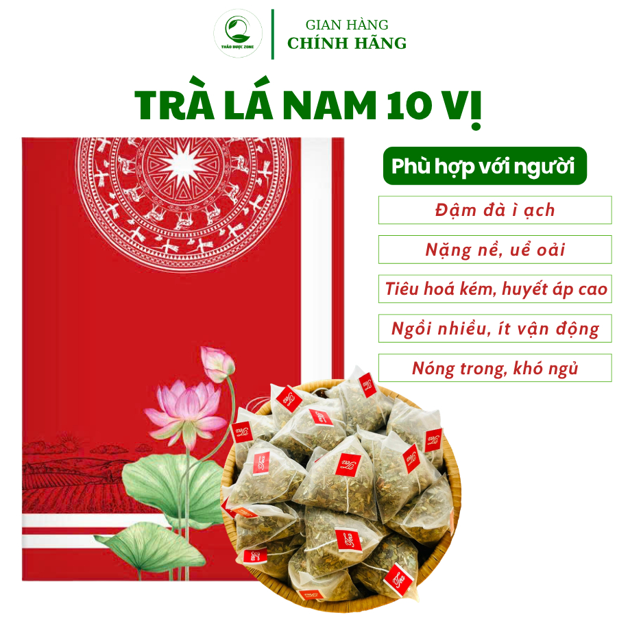[Có Giấy VSATTP] Trà Lá Nam 10 Vị Thảo Dược Zone