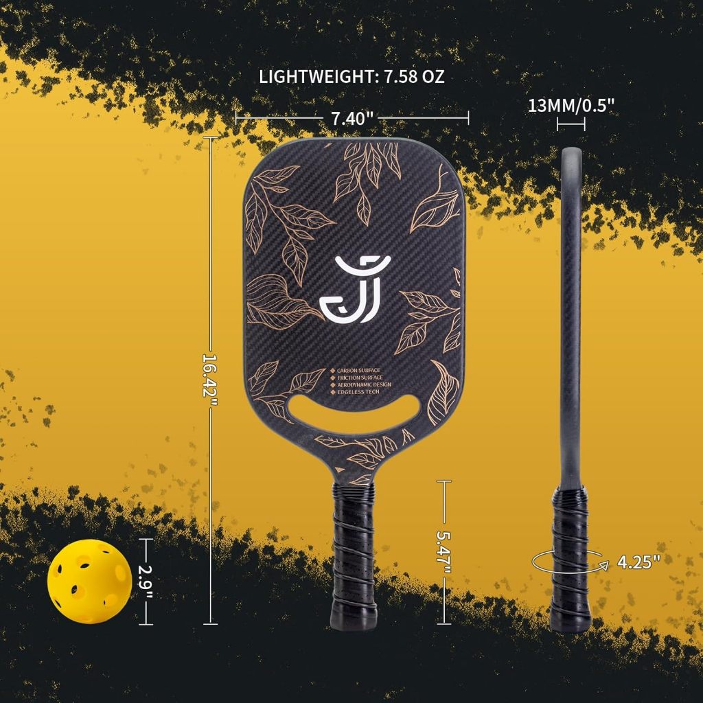 Mua 1 Tặng 1 - Vợt Chơi Bóng Pickleball Jusain carbon 3K joola Siêu bền mặt vợt nhám độ dày từ 16mm 