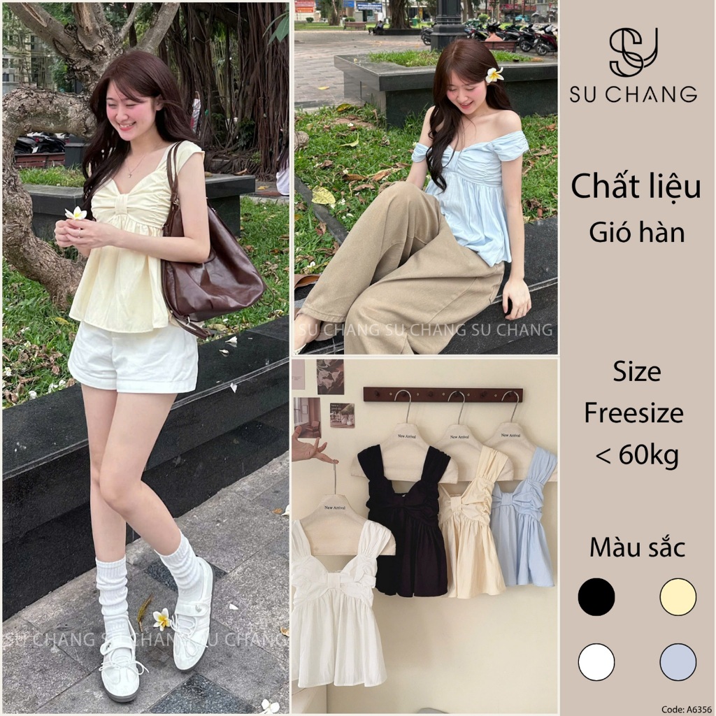 Áo 2 Dây Cánh Tiên Nơ Ngực A6356 Su Chang Thời Trang Nữ | BigBuy360 - bigbuy360.vn
