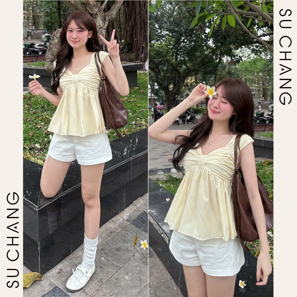 Áo 2 Dây Cánh Tiên Nơ Ngực A6356 Su Chang Thời Trang Nữ | BigBuy360 - bigbuy360.vn