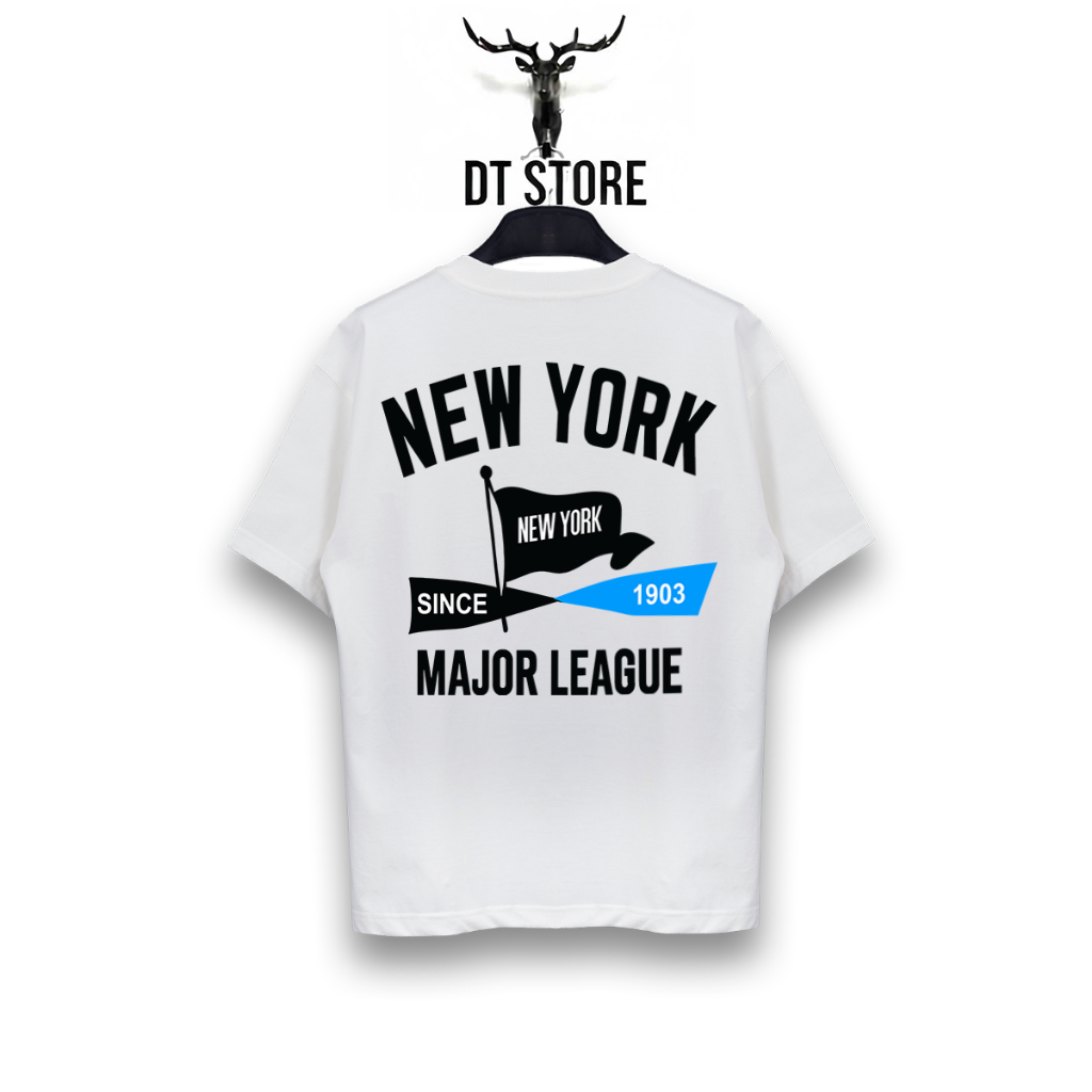ÁO THUN MLB NEW YORK MAJOR LEAGUE COTTON CAO CẤP FORM RỘNG UNISEX - DT STORE - MLB025