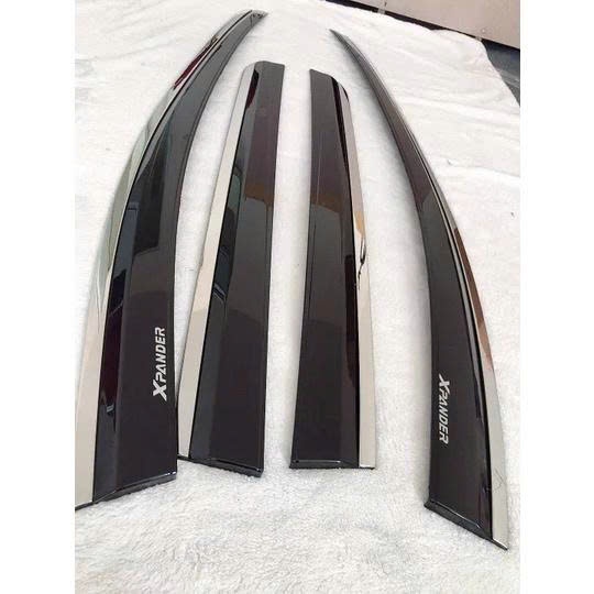 Vè che mưa xe Xpander, Xpander cross 2018-2025 Chỉ Inox Sáng, nhựa ABS chắn mưa, bảo vệ ô tô