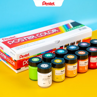 [Màu lẻ] Màu poster Pentel WPU 30ml - màu vẽ Pentel chính hãng, vẽ trên đa chất liệu
