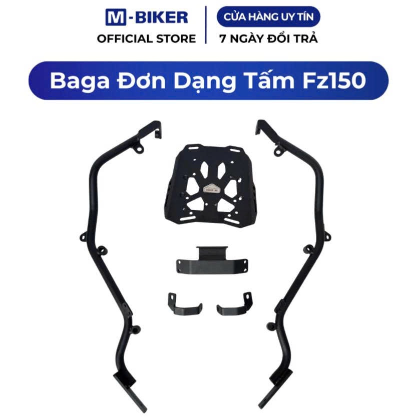 Baga fz150, cảng sau fz150, baga gắn thùng nhôm fz150 chất liệu thép, sơn tĩnh điện