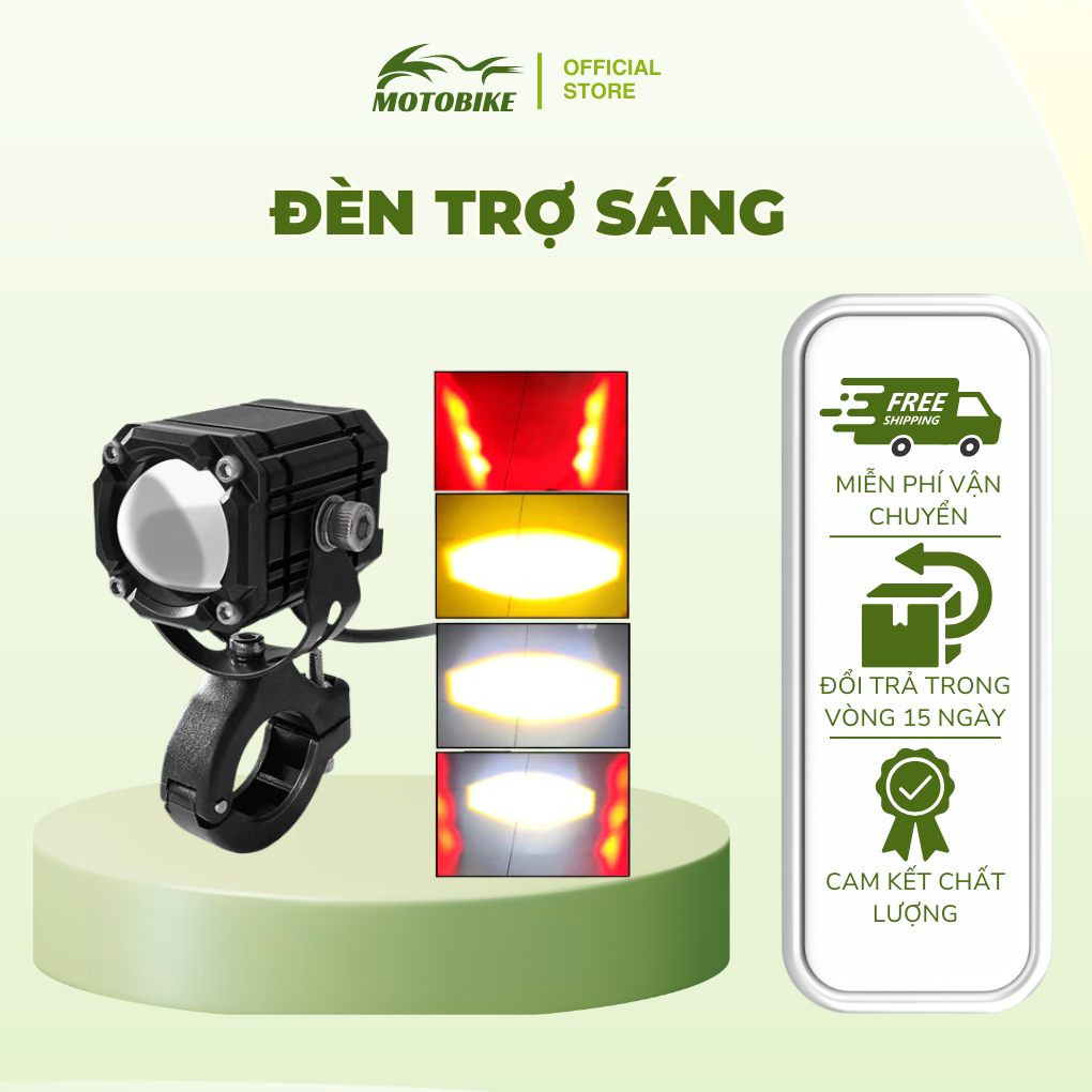 Đèn Trợ Sáng Bi Cầu Mini W2 4 Chế Độ Auto Passing – Phiên Bản Mới (1 Đèn)