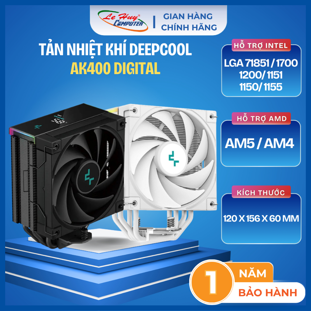 Tản nhiệt khí Deepcool AK400 DIGITAL - Hàng Chính Hãng