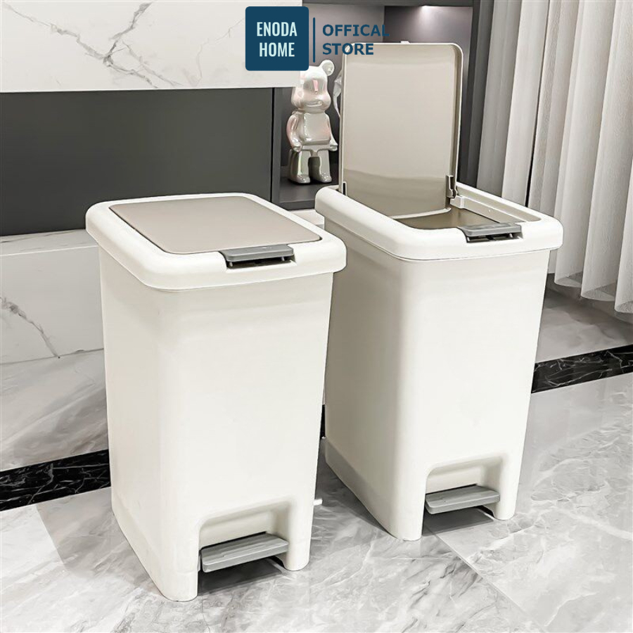 Thùng Rác Đạp Chân Chữ Nhật ENODA HOME,Nhiều Kích Thước 8L, 10L, 12L, 15L Phù Hợp Mọi Không Gian TR0