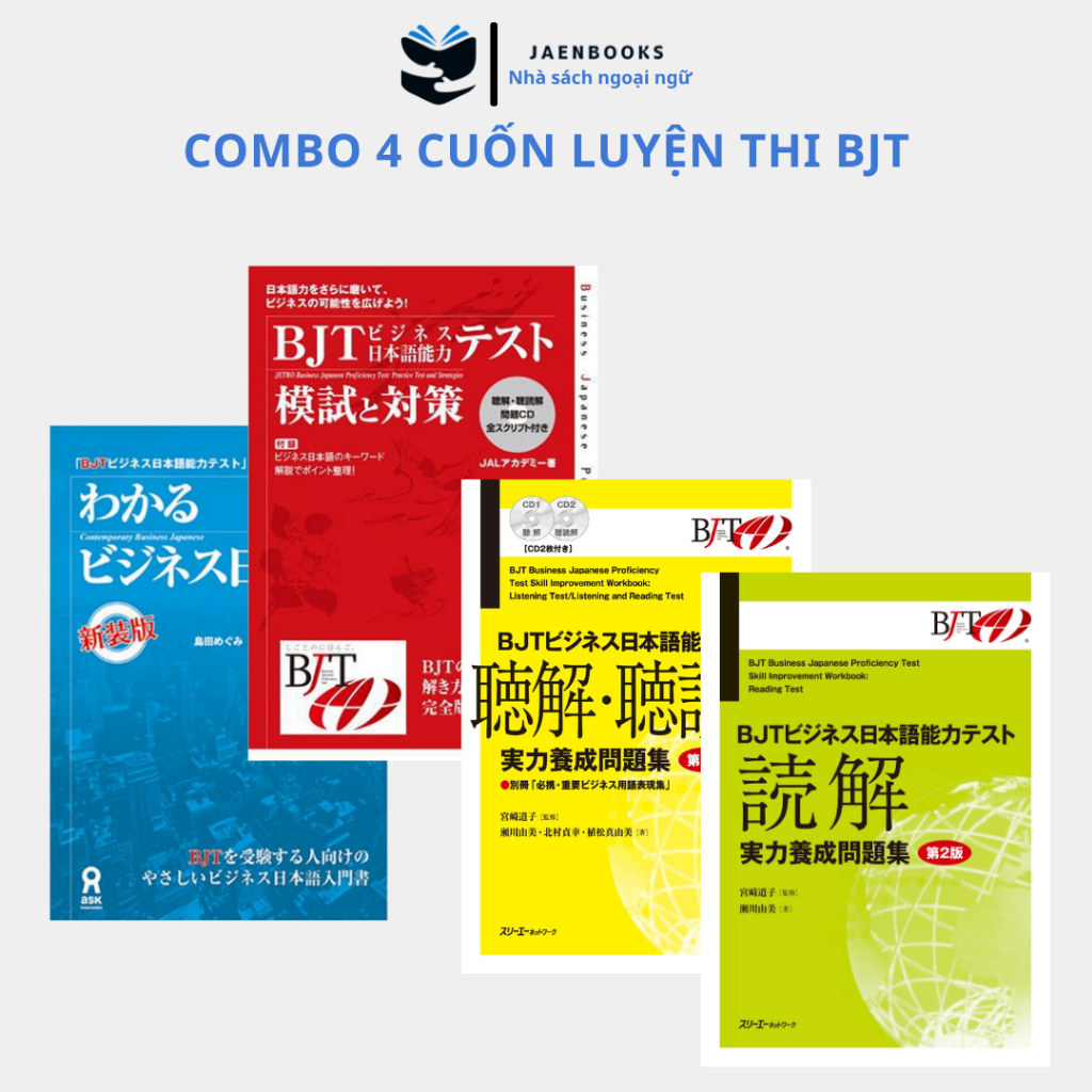 Sách Tiếng Nhật Combo 4 Cuốn Luyện Thi BJT | Business Japanese Test