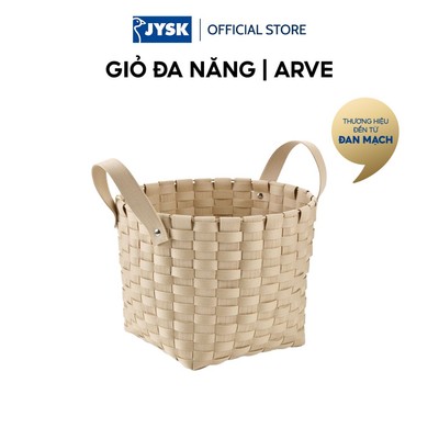 Giỏ đa năng | JYSK ARVE | nhựa PE/thép | be | Ø30xC23cm