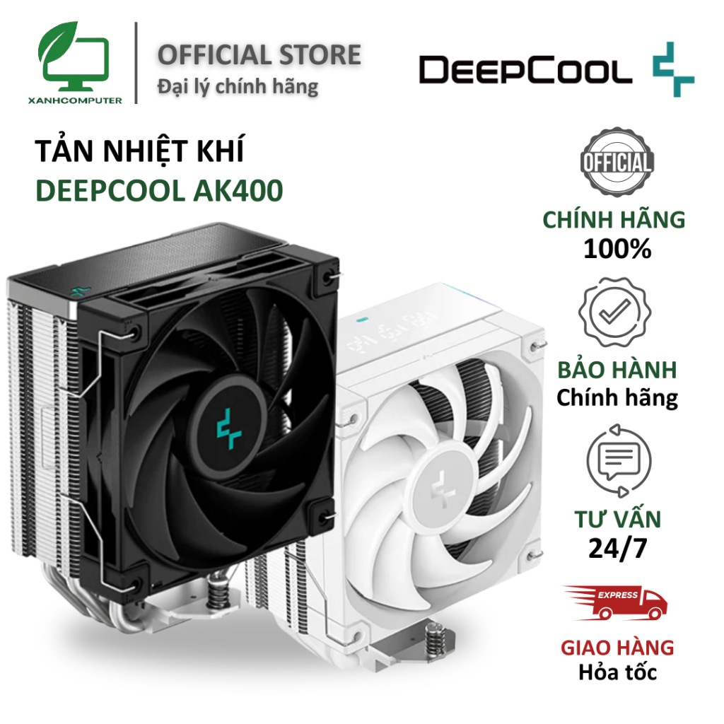 Tản nhiệt khí DEEPCOOL AK400 Black / White - Hàng Chính Hãng