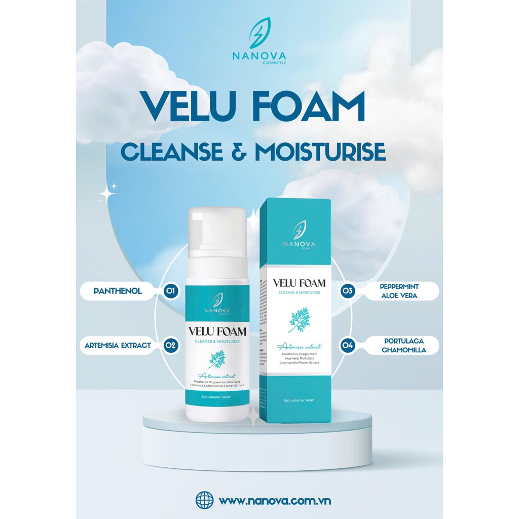 Sữa rửa mặt CLEANSER 120ml chính hãng Nanova